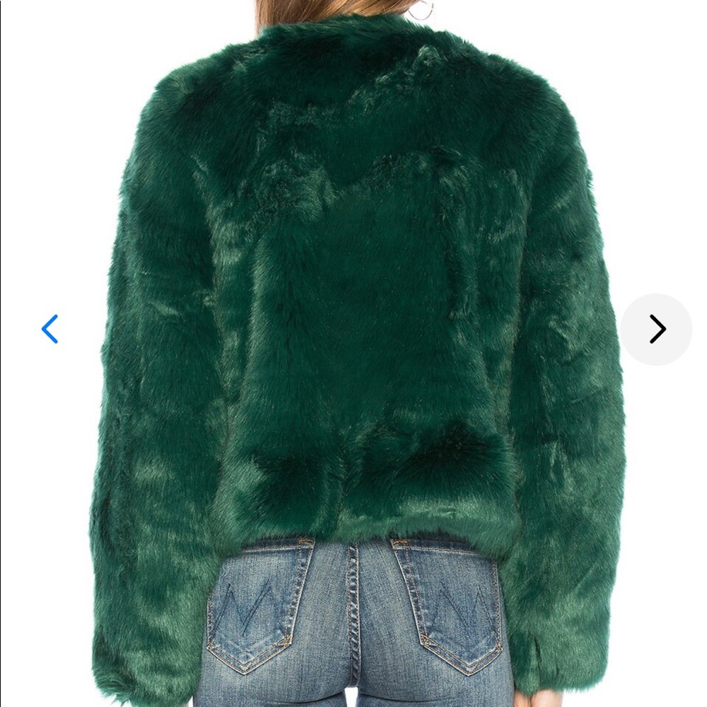 Lovers + Friends NYC Faux Fur Jacket - Color Jade - Picture 3 of 5